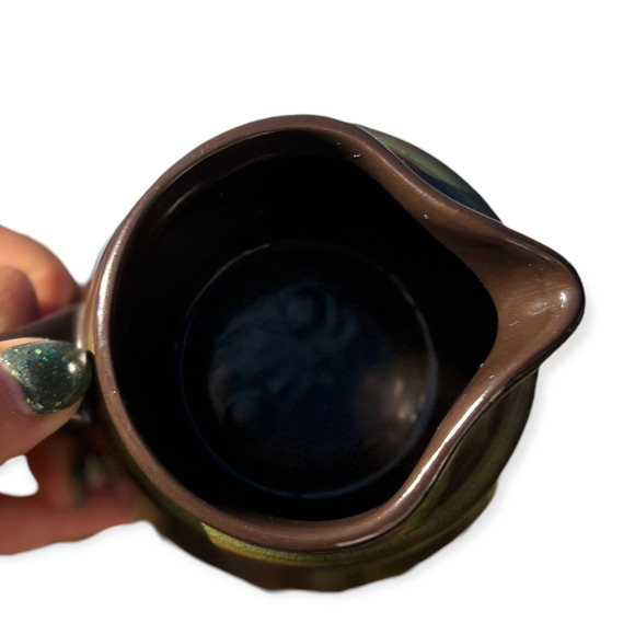 Franciscan Madeira Vintage 1960s Brown and Green Earthenware Creamer Pitcher - Picture 6 of 14